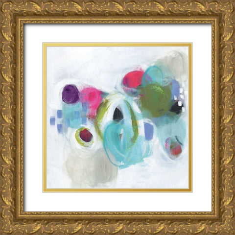Show Me The World Gold Ornate Wood Framed Art Print with Double Matting by Hawkins, Julie