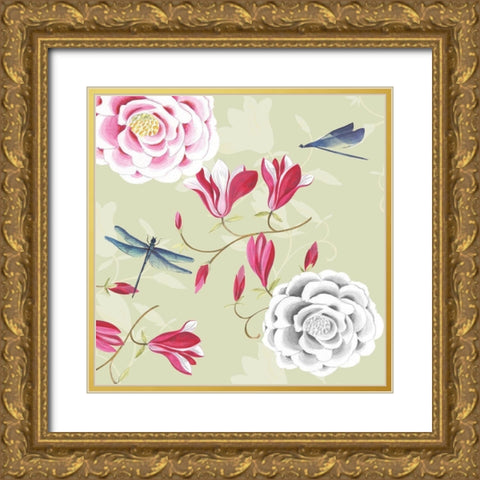 Regal Garden I Gold Ornate Wood Framed Art Print with Double Matting by Turnowsky