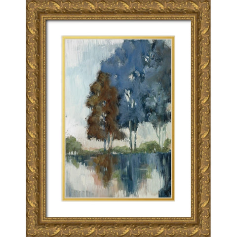 Highland View Gold Ornate Wood Framed Art Print with Double Matting by Buckley, Mary