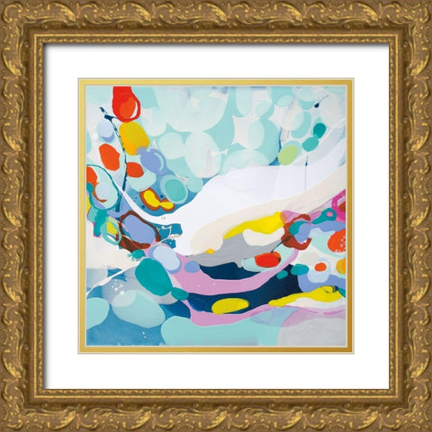 Kiss on the Lips Gold Ornate Wood Framed Art Print with Double Matting by Desjardins, Claire