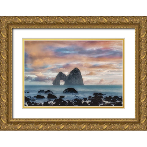 Far and Away Gold Ornate Wood Framed Art Print with Double Matting by Frates, Dennis