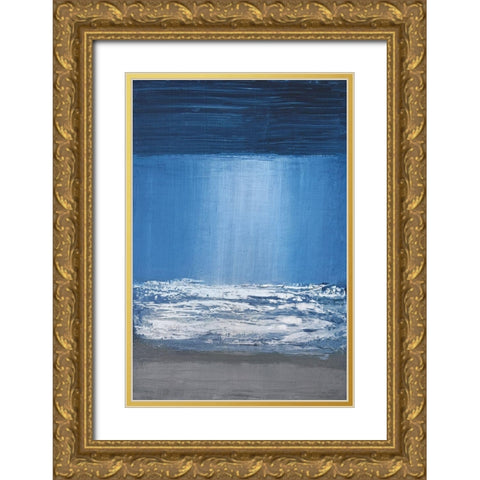 Night Surfing Gold Ornate Wood Framed Art Print with Double Matting by Gold, Caroline