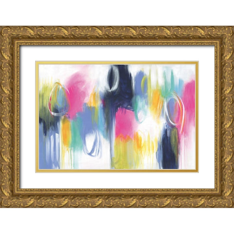 If Only For The Night Gold Ornate Wood Framed Art Print with Double Matting by Hawkins, Julie