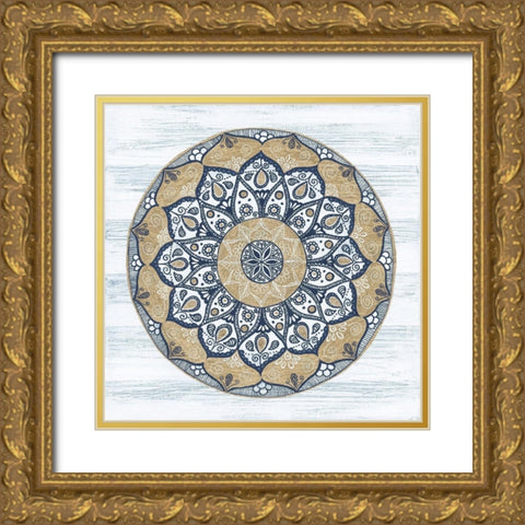 Coastal Mandala II Gold Ornate Wood Framed Art Print with Double Matting by St. Amant, Yvette