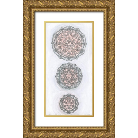 Elegant Emboss II Gold Ornate Wood Framed Art Print with Double Matting by St.Amant, Yvette