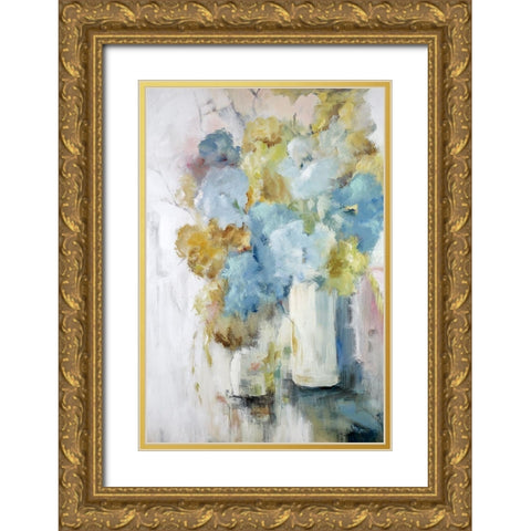 Lilies Gold Ornate Wood Framed Art Print with Double Matting by Buckley, Mary