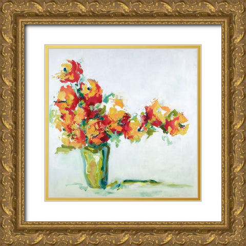 Joy Gold Ornate Wood Framed Art Print with Double Matting by Ellens, Jacqueline