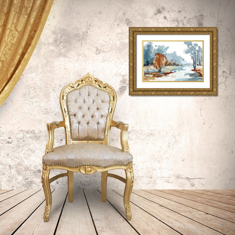 Backroads VI Gold Ornate Wood Framed Art Print with Double Matting by Ellens, Jacqueline