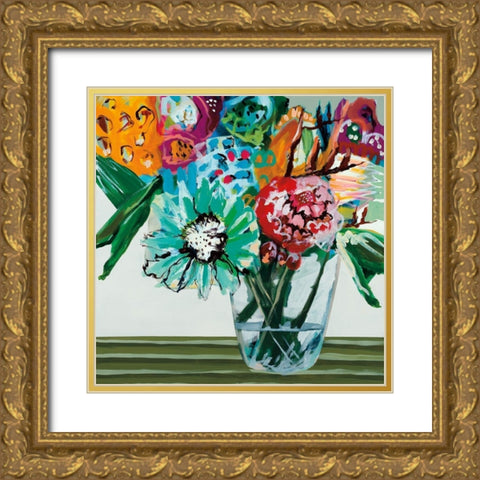 Sherbet Surprise Gold Ornate Wood Framed Art Print with Double Matting by Fitzsimmons, A.