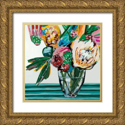A Rare Perfume Gold Ornate Wood Framed Art Print with Double Matting by Fitzsimmons, A.