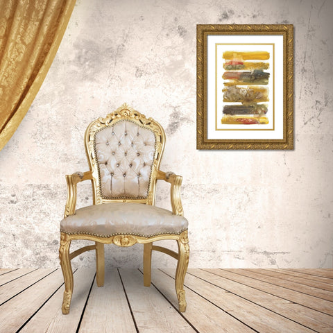 Dreaming Ochre I Gold Ornate Wood Framed Art Print with Double Matting by Pasion, Wani