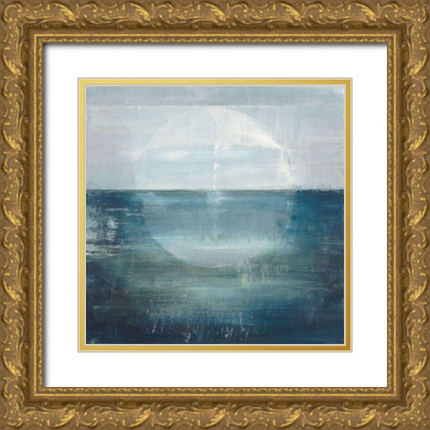 Lunar Echo Gold Ornate Wood Framed Art Print with Double Matting by Ross, Heather