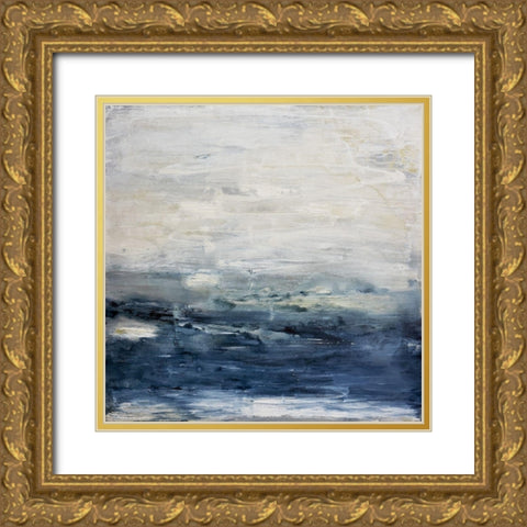 Oceania Gold Ornate Wood Framed Art Print with Double Matting by Snow , Aerial