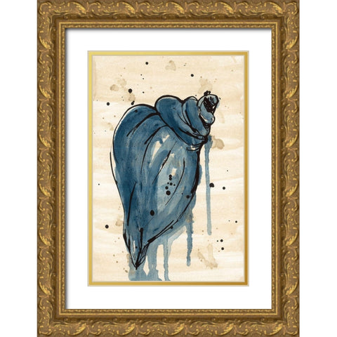 Deep Sea Treasure IV Gold Ornate Wood Framed Art Print with Double Matting by St.Amant, Yvette