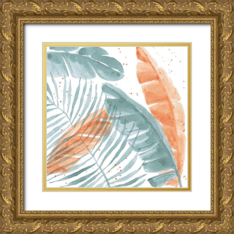 Palm Party III Gold Ornate Wood Framed Art Print with Double Matting by St.Amant, Yvette