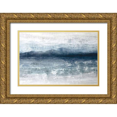 Horizon Gold Ornate Wood Framed Art Print with Double Matting by Stephane Fontaine