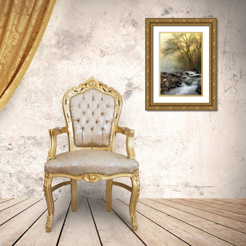 One Spring Morning Gold Ornate Wood Framed Art Print with Double Matting by Burt, D.