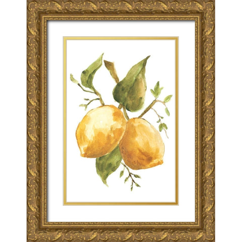 Farmhouse Kitchen I Gold Ornate Wood Framed Art Print with Double Matting by Yvette St Amant