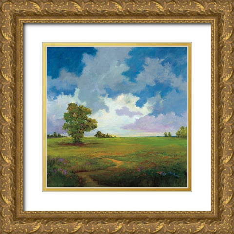 Big Sky Gold Ornate Wood Framed Art Print with Double Matting by Jackson, Victoria