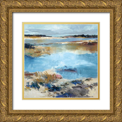 Water Way Gold Ornate Wood Framed Art Print with Double Matting by Camps, Pere
