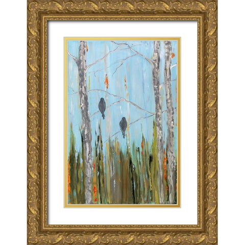 Les Canaris I Gold Ornate Wood Framed Art Print with Double Matting by Kadmiri, Aziz