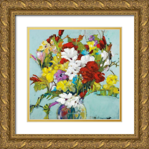 Natures Bounty Gold Ornate Wood Framed Art Print with Double Matting by Buckley, Mary Parker