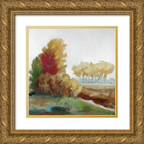 Autumn Colors Gold Ornate Wood Framed Art Print with Double Matting by Ellens, Jacqueline