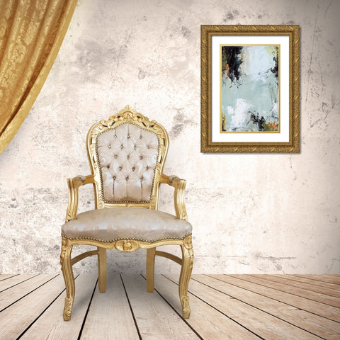 Rain and Rust Gold Ornate Wood Framed Art Print with Double Matting by Pasion, Wani