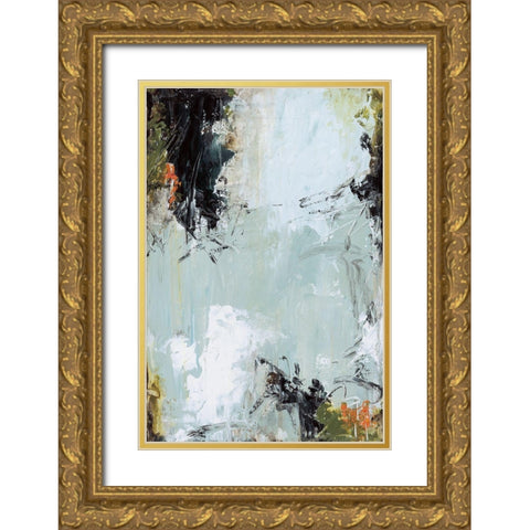 Rain and Rust Gold Ornate Wood Framed Art Print with Double Matting by Pasion, Wani