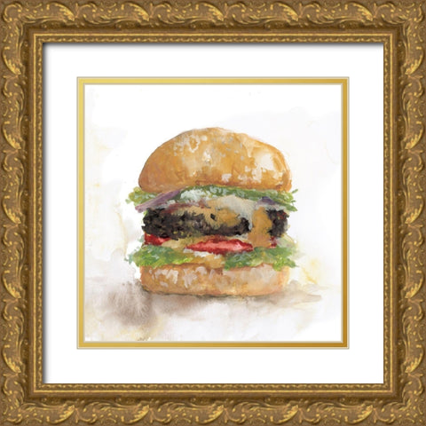 Burger Gold Ornate Wood Framed Art Print with Double Matting by Studio Pasion-Fox