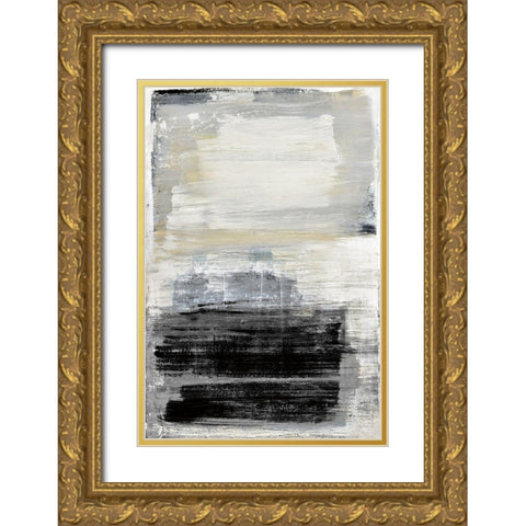 Neutral Study Gold Ornate Wood Framed Art Print with Double Matting by Snow, Aerial