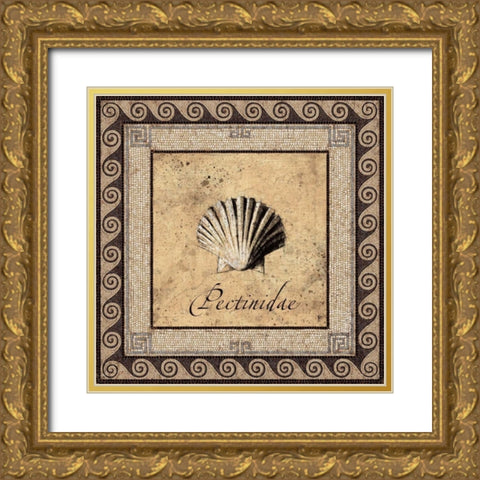 Shell Works II Gold Ornate Wood Framed Art Print with Double Matting by Panossian, Paul