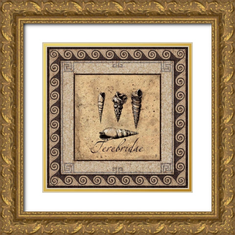 Shell Works IV Gold Ornate Wood Framed Art Print with Double Matting by Panossian, Paul