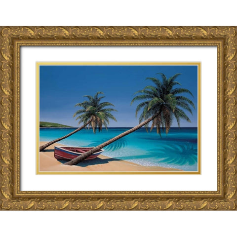 Days End Gold Ornate Wood Framed Art Print with Double Matting by Peters, Ron