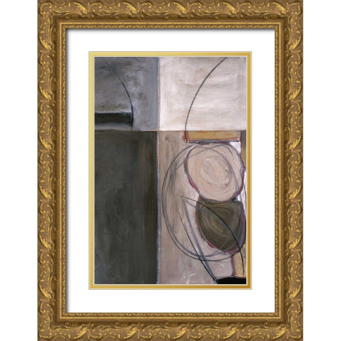 Circular Motion I Gold Ornate Wood Framed Art Print with Double Matting by Perkins, Sharon