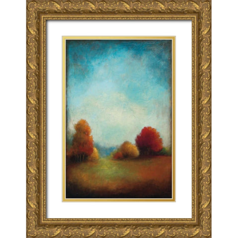 Through the Center Gold Ornate Wood Framed Art Print with Double Matting by Pasion, Wani