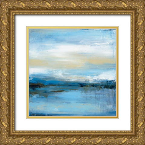 Dreaming Blue I Gold Ornate Wood Framed Art Print with Double Matting by Pasion, Wani