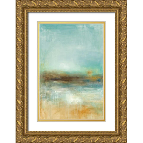 Let The Summer Sun Shine Gold Ornate Wood Framed Art Print with Double Matting by Pasion, Wani
