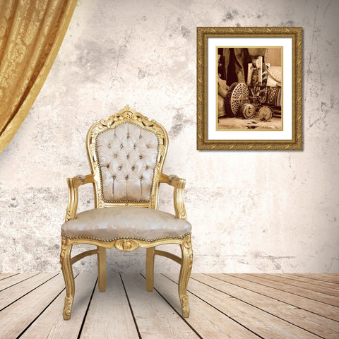 Fishing Gold Ornate Wood Framed Art Print with Double Matting by Rose, Andrew