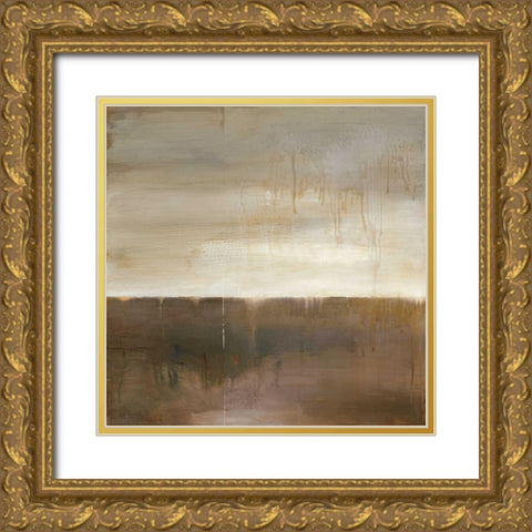 September Fog Descending Gold Ornate Wood Framed Art Print with Double Matting by Ross, Heather