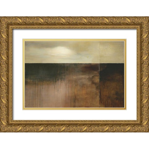Deep Sienna Sky Gold Ornate Wood Framed Art Print with Double Matting by Ross, Heather