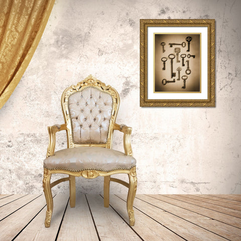 Key Elements I Gold Ornate Wood Framed Art Print with Double Matting by Ross, Heather