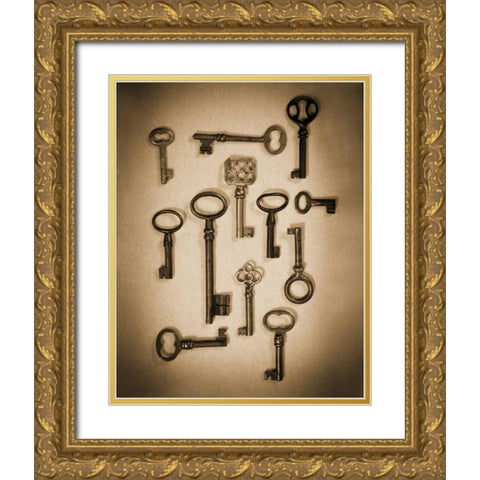 Key Elements I Gold Ornate Wood Framed Art Print with Double Matting by Ross, Heather