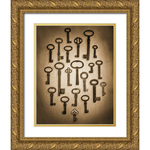 Key Elements II Gold Ornate Wood Framed Art Print with Double Matting by Ross, Heather