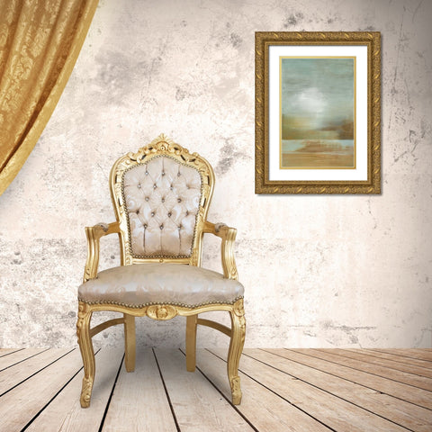Nephrite Jade Gold Ornate Wood Framed Art Print with Double Matting by Ross, Heather