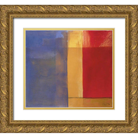 Water Reflections Gold Ornate Wood Framed Art Print with Double Matting by Ribas, Jaume