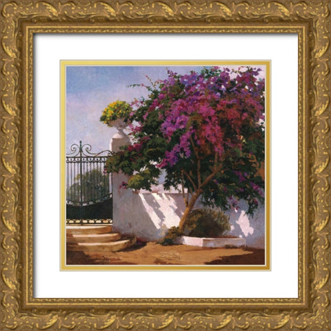 Menorca Home Gold Ornate Wood Framed Art Print with Double Matting by Romeu, Poch