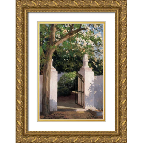 Acacia Gold Ornate Wood Framed Art Print with Double Matting by Romeu, Poch