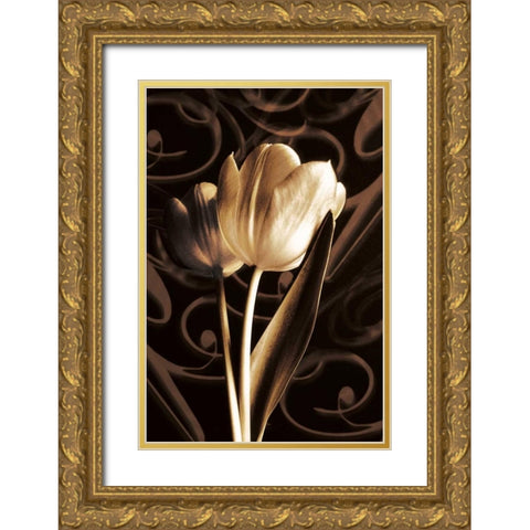 Floral Eloquence  II Gold Ornate Wood Framed Art Print with Double Matting by Szilagyi, Ily