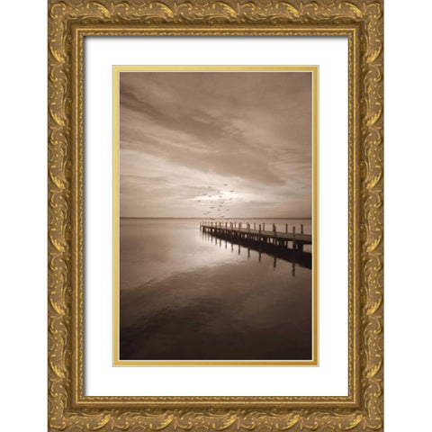Come With Me Gold Ornate Wood Framed Art Print with Double Matting by Szilagyi, Ily